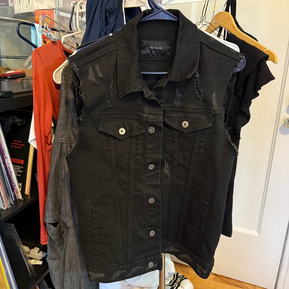 Culture Kings Distressed Denim Vest